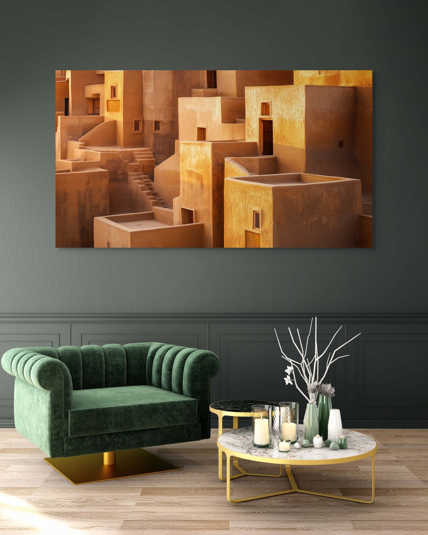 Expressive Abstract Art of Diriyah, Saudi Arabia – Flow Edition V1 by Safaya