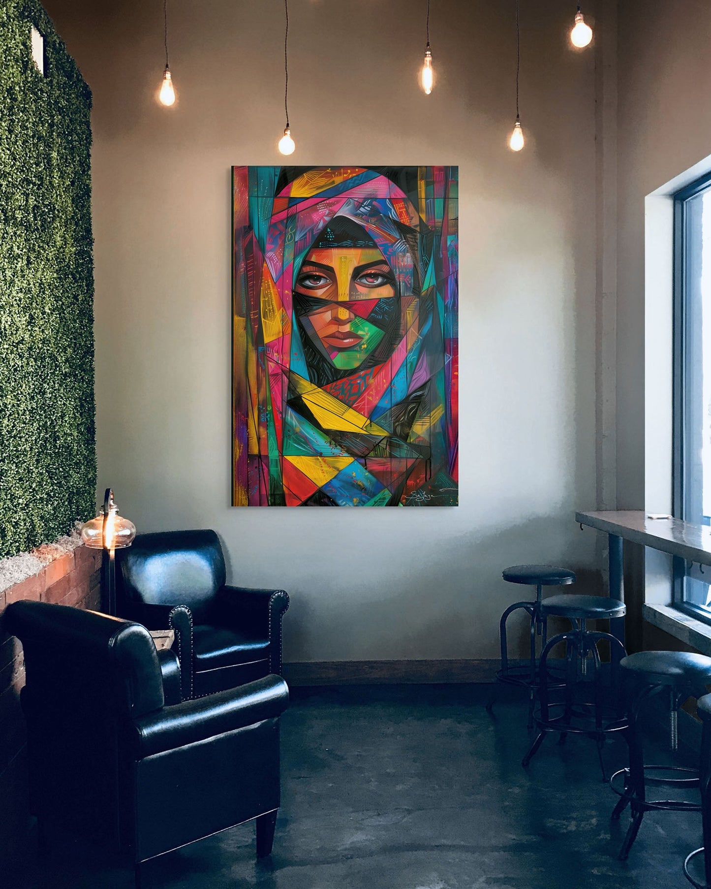 Expressive Abstract Art portrait of a Saudi woman from Saudi Arabia – Flow Edition V3 by Safaya
