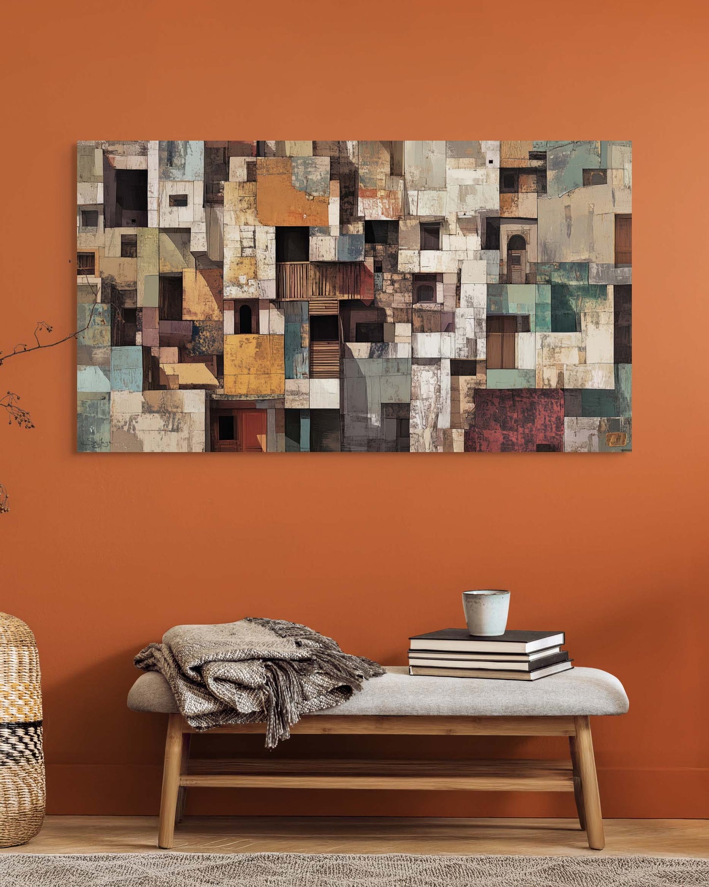 Bold Cubism-style artwork of Al Balad, Saudi Arabia – Flow Edition V1 by Safaya