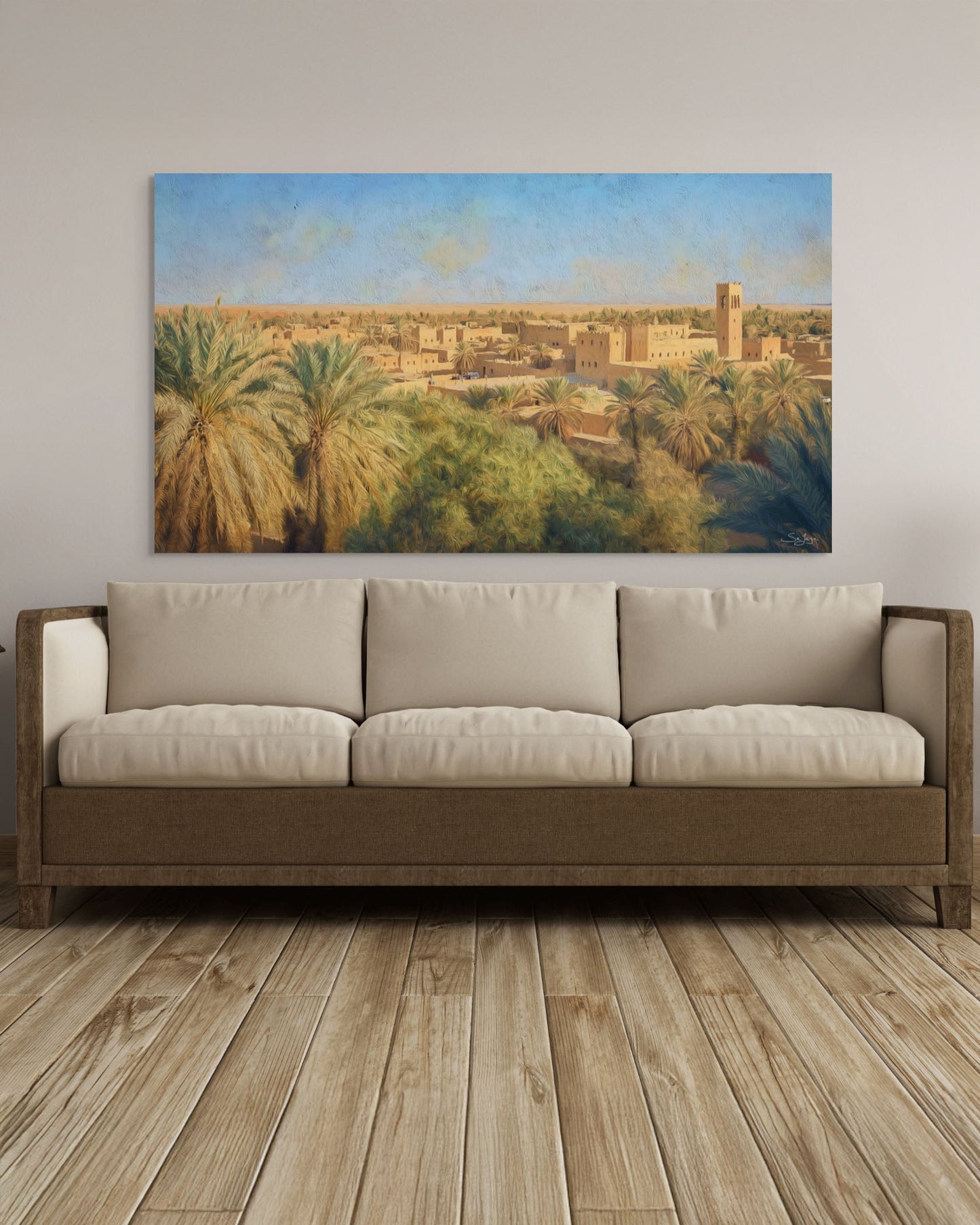 Elegant Impressionism-style artwork of Diriyah, Saudi Arabia – Flow Edition V3 by Safaya