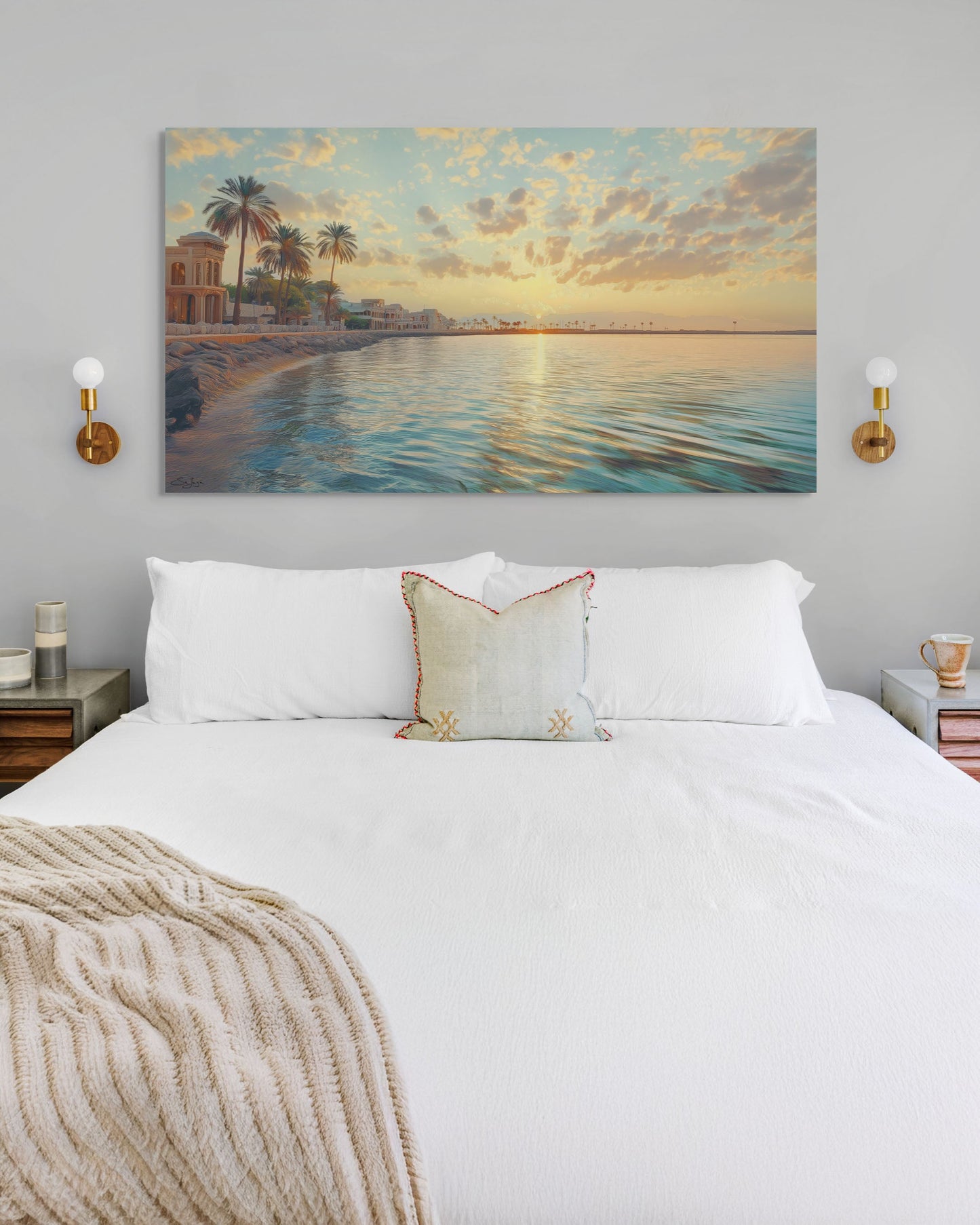 Captivating Impressionism-style artwork of Yanbu, Saudi Arabia – Flow Edition V2 by Safaya