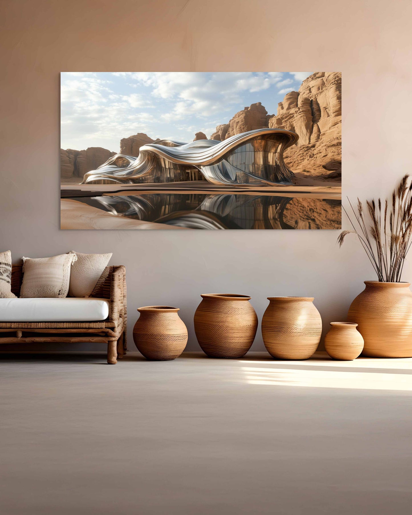 Elegant Nouveau Art depiction of Maraya, Saudi Arabia – Flow Edition V3 by Safaya