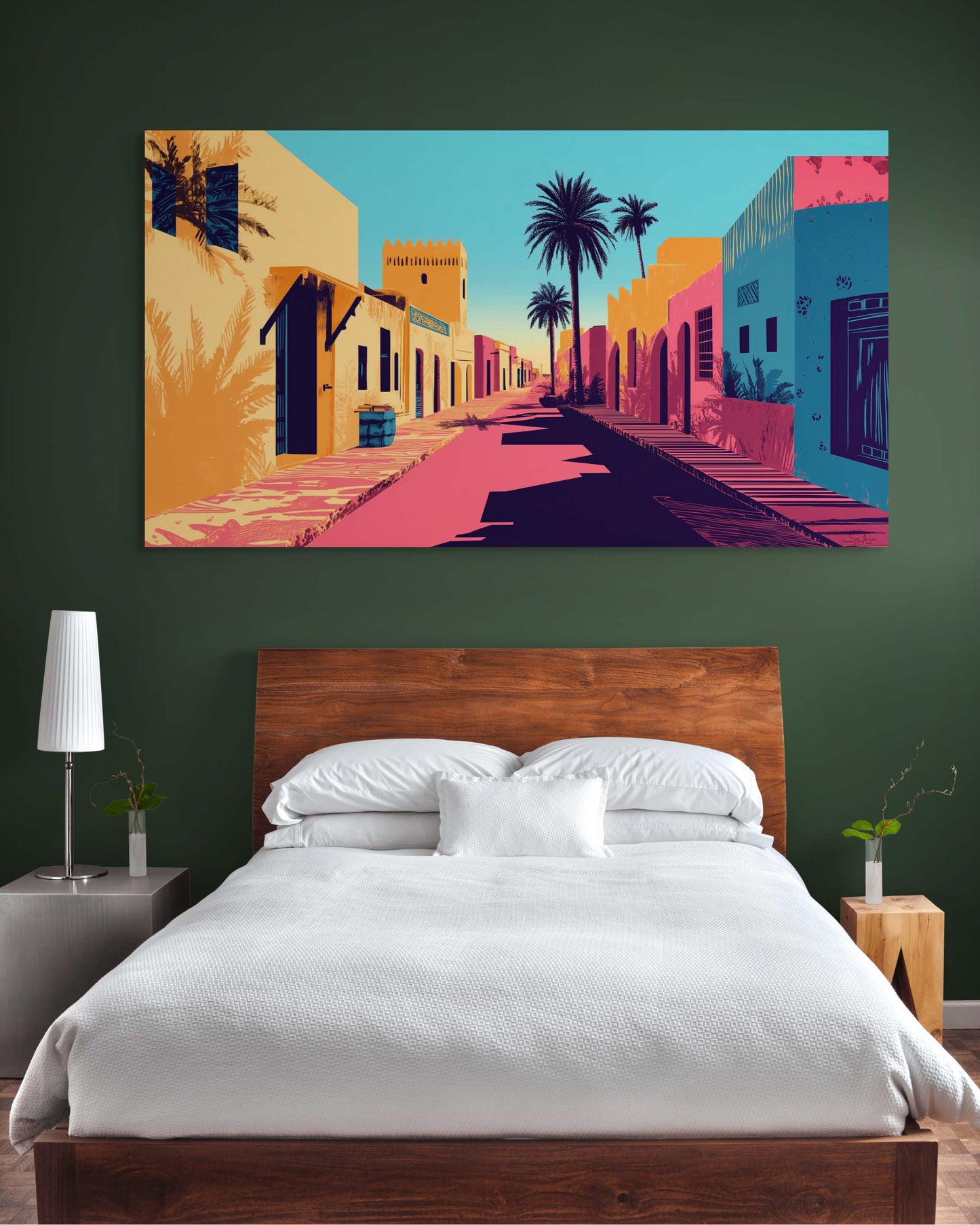 Vibrant Pop Art depiction of Diriyah, Saudi Arabia – Flow Edition V1 by Safaya