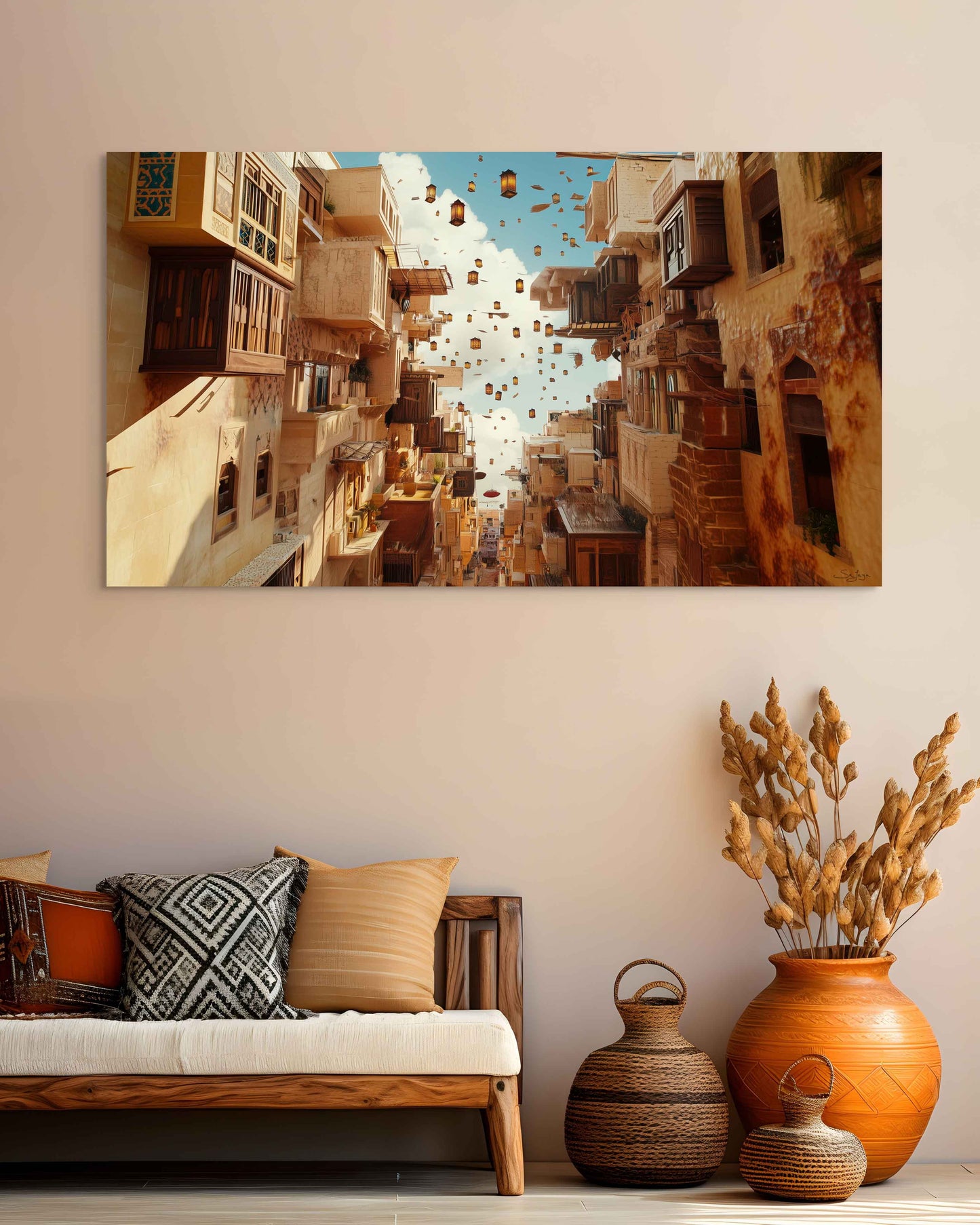 Dreamlike Surrealism artwork of Al Balad, Saudi Arabia – Flow Edition V2 by Safaya