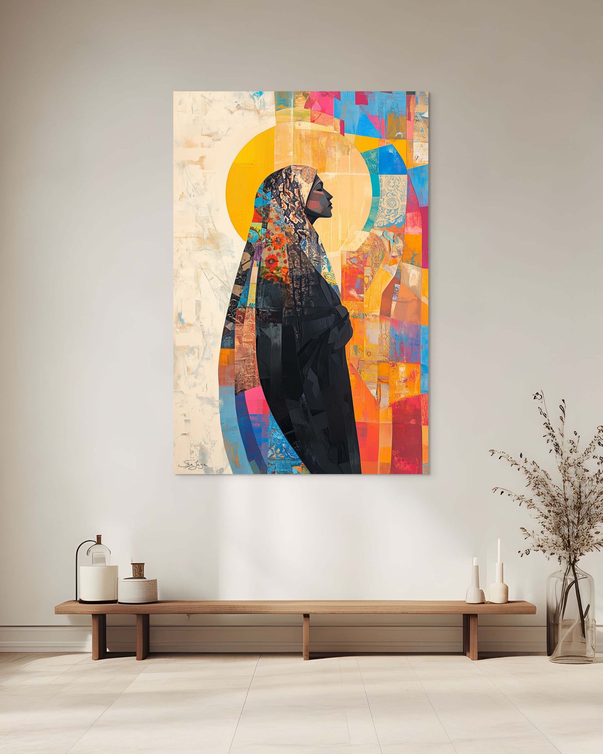 Expressive Abstract Art portrait of an elderly Saudi woman from Saudi Arabia – Legacy Edition V4 by Safaya
