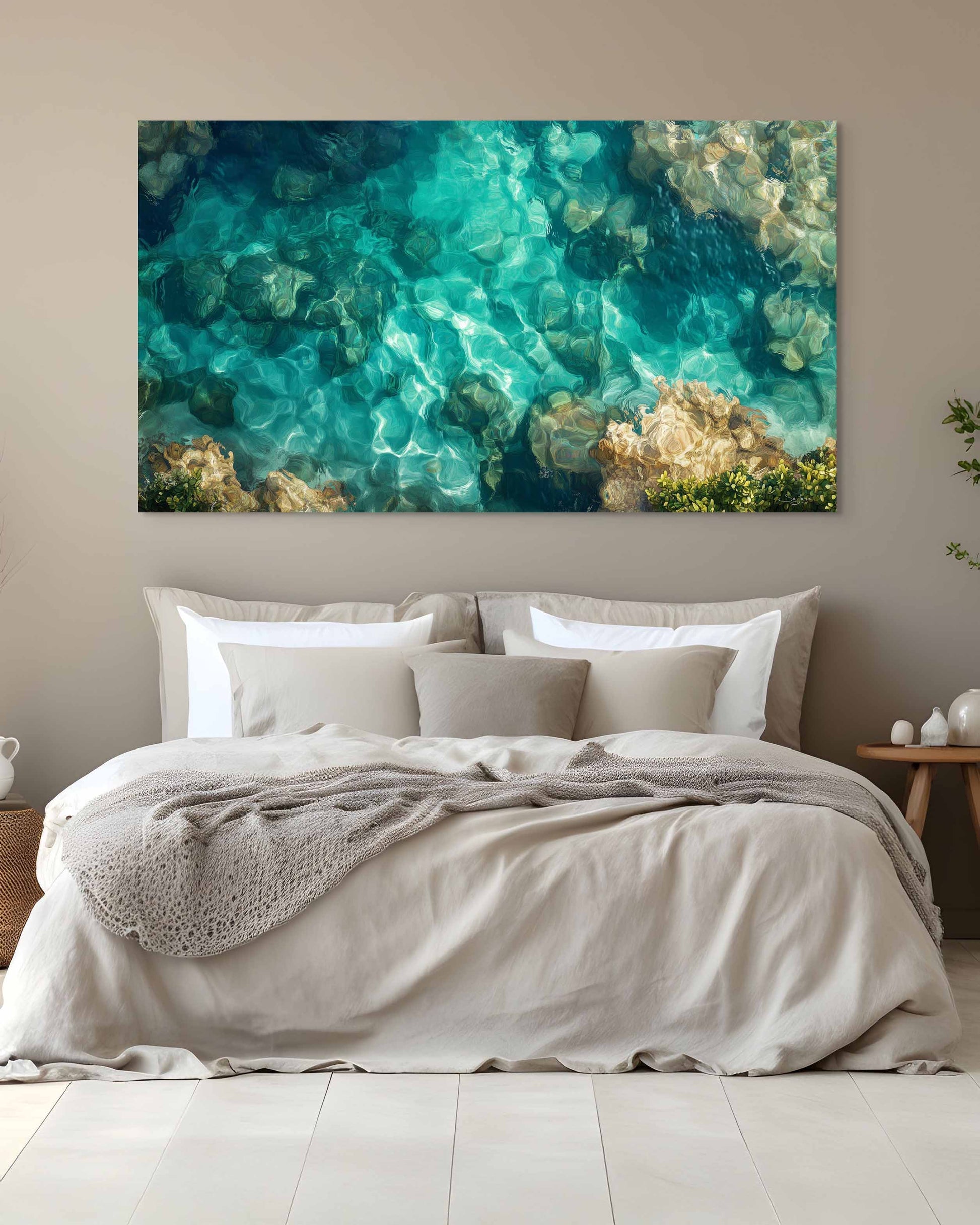 Expressive Abstract Art of Farasan Island, Saudi Arabia – Flow Edition V1 by Safaya
