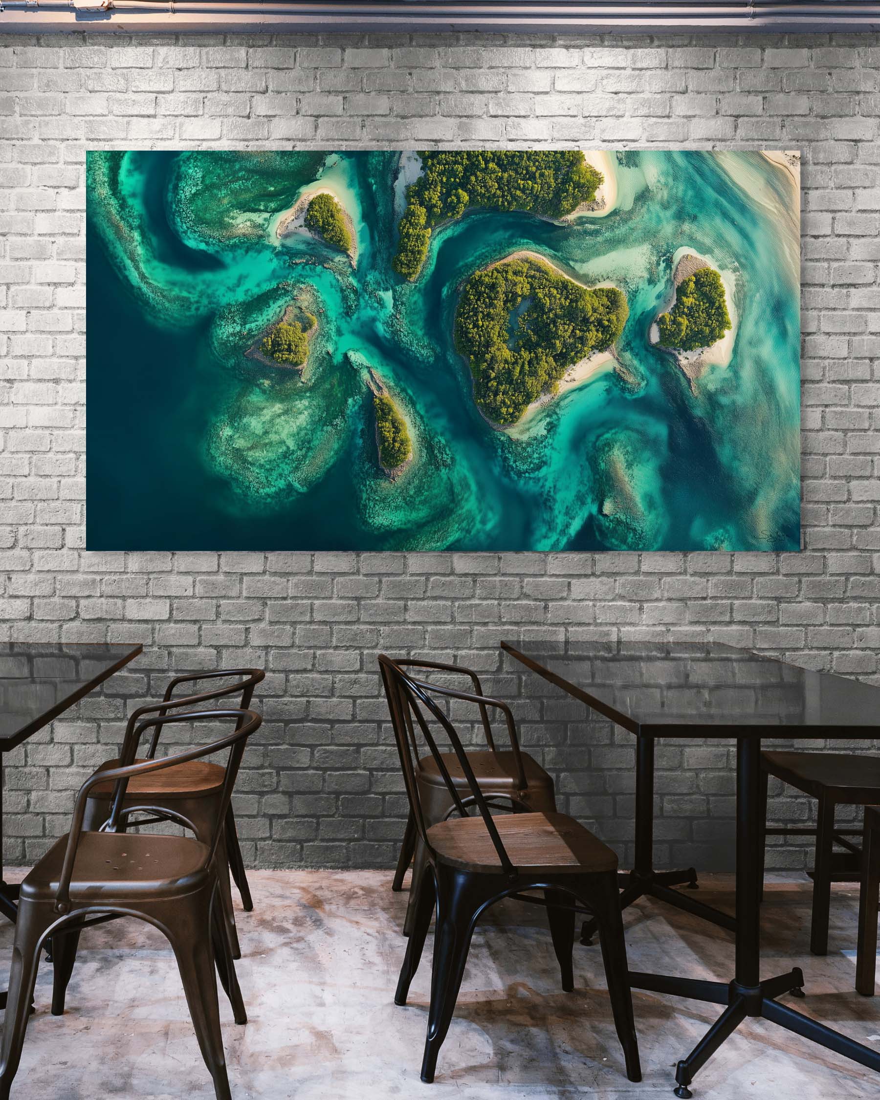 Expressive Abstract Art of Farasan Island, Saudi Arabia – Flow Edition V4 by Safaya