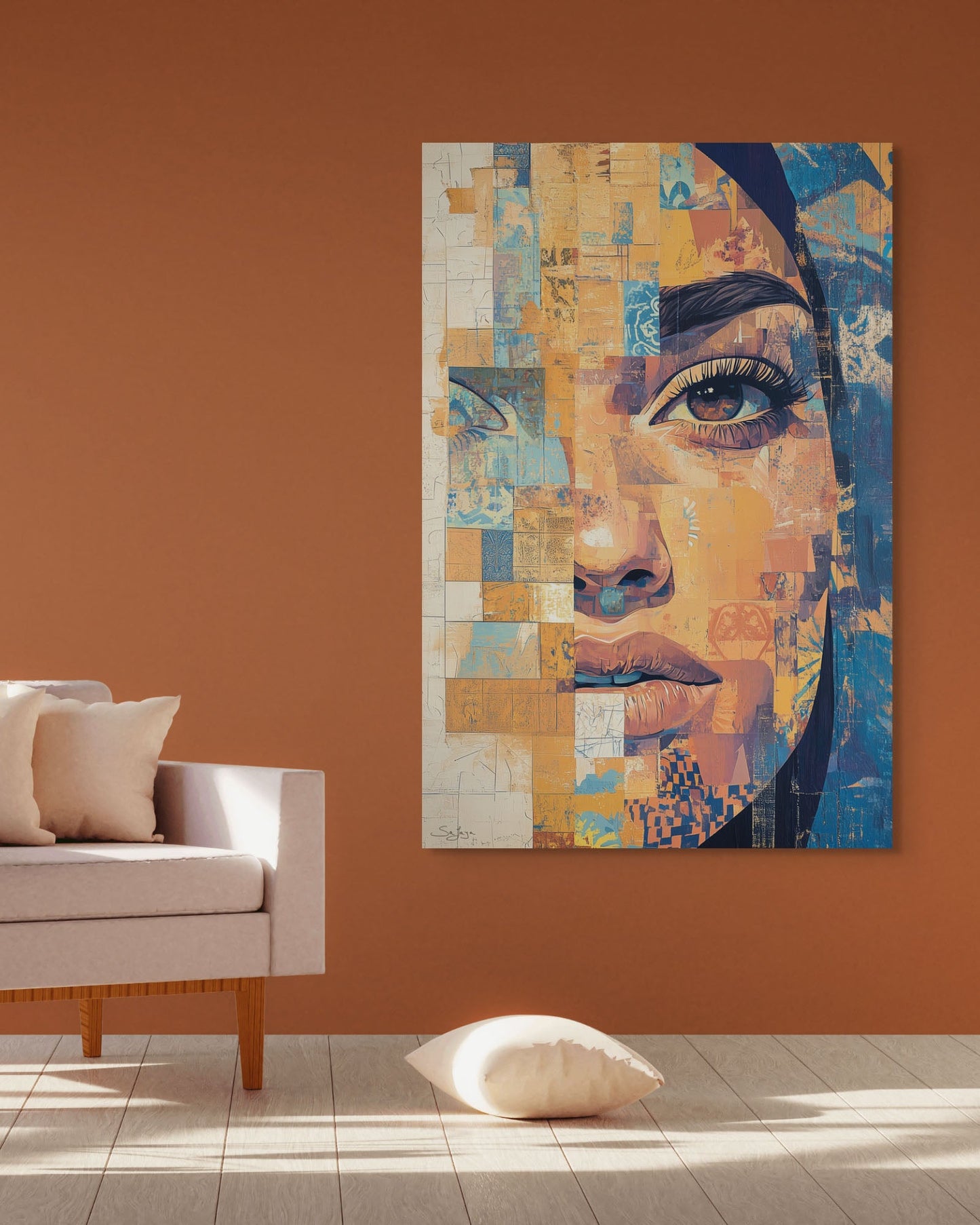 Expressive Abstract Art portrait of a Saudi woman from Saudi Arabia – Legacy Edition V5 by Safaya