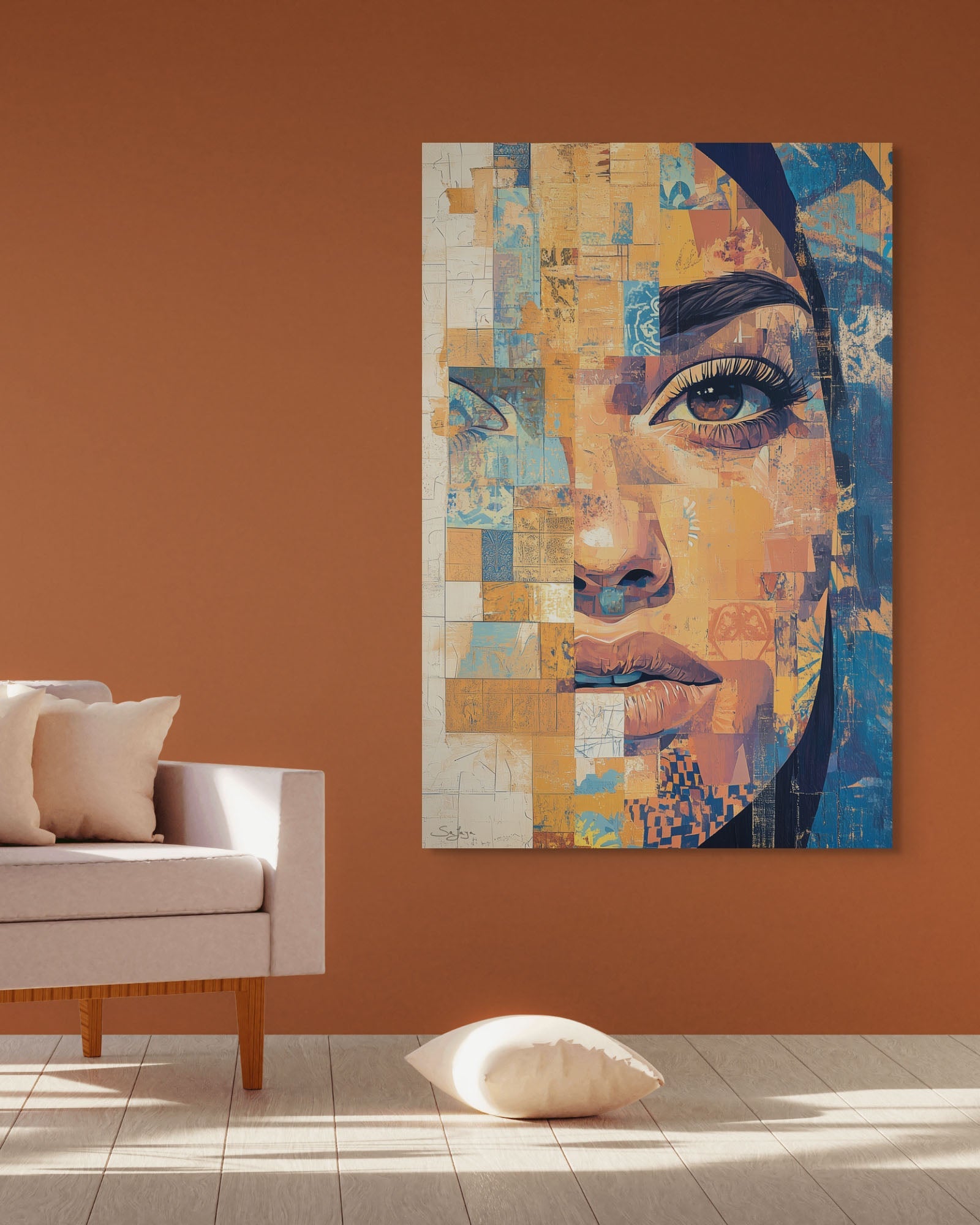 Expressive Abstract Art portrait of a Saudi woman from Saudi Arabia – Legacy Edition V5 by Safaya