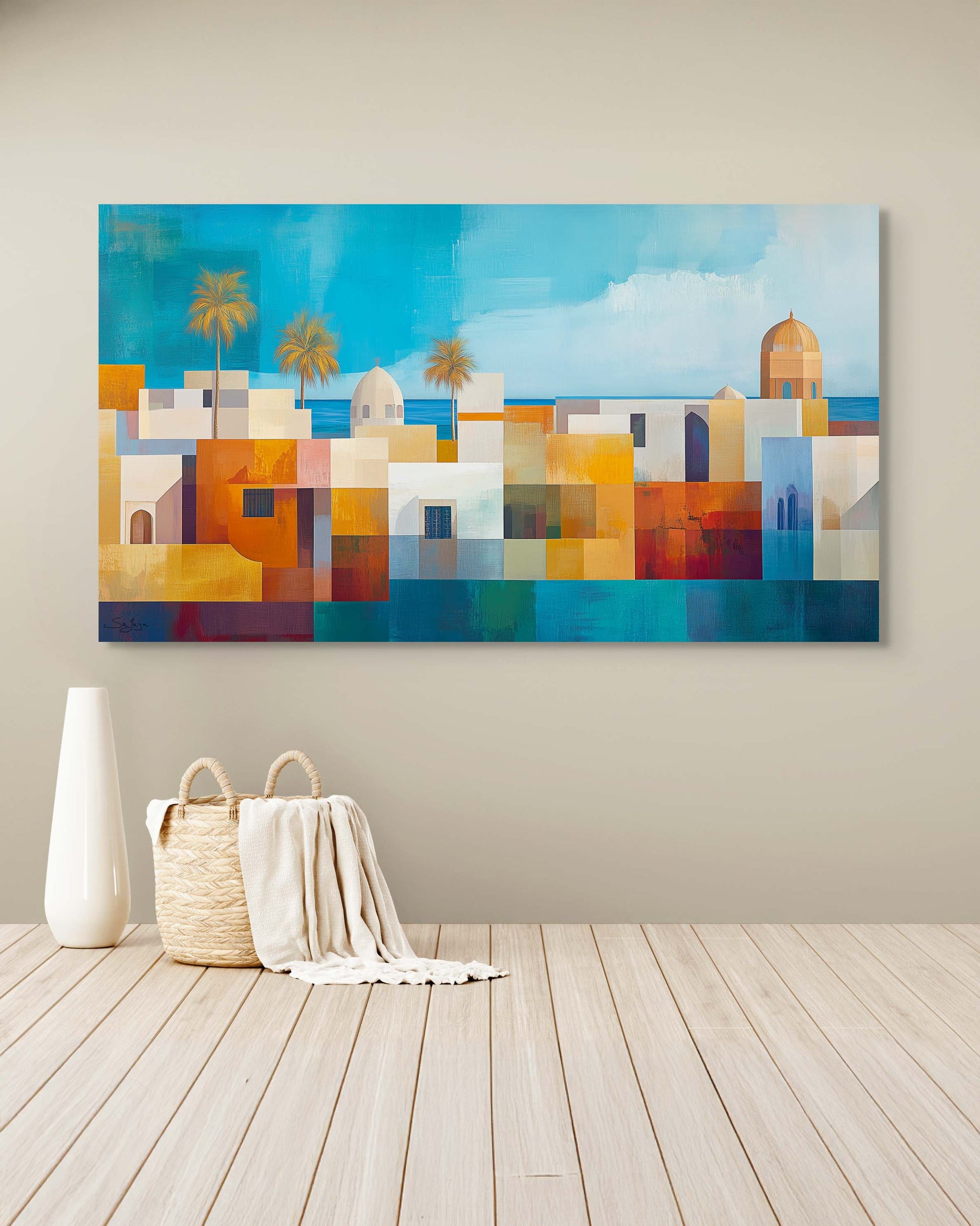 Expressive Abstract Art of Yanbu, Saudi Arabia – Flow Edition V1 by Safaya