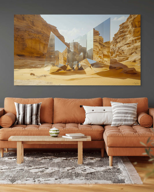 Bold Cubism-style artwork of Maraya, Saudi Arabia – Flow Edition V1 by Safaya