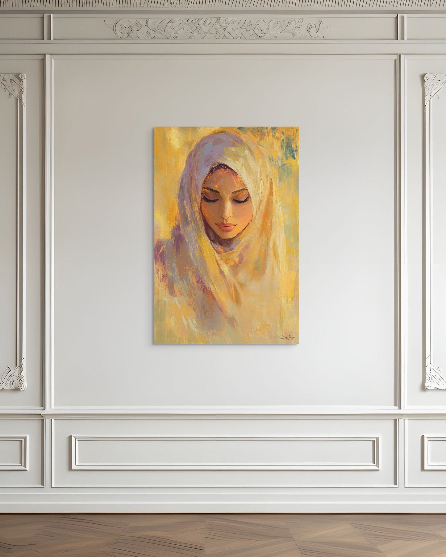 Elegant Impressionism portrait of a Saudi woman from Saudi Arabia – Flow Edition V1 by Safaya