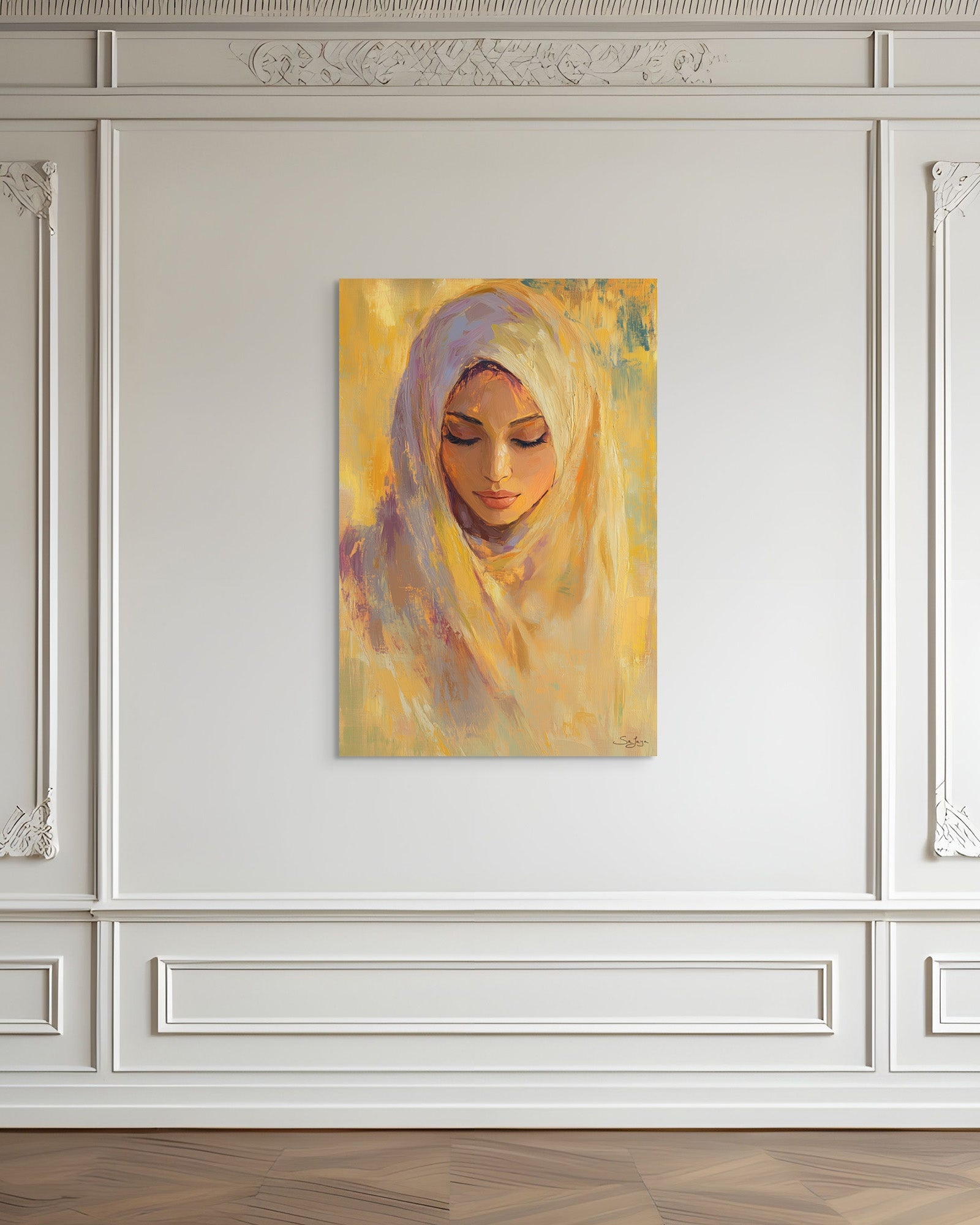 Elegant Impressionism portrait of a Saudi woman from Saudi Arabia – Flow Edition V1 by Safaya
