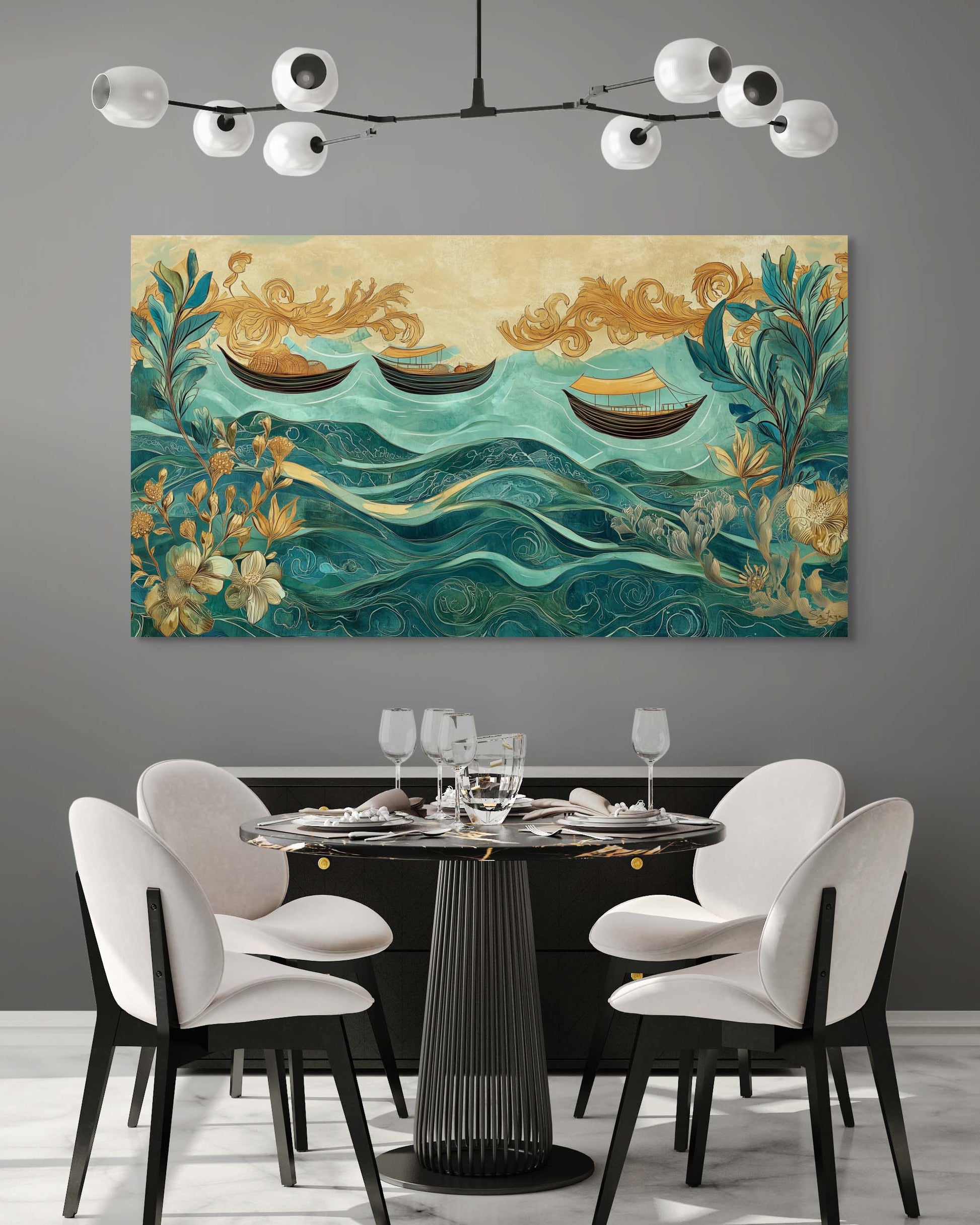 Elegant Nouveau Art depiction of Farasan Island, Saudi Arabia – Flow Edition V1 by Safaya