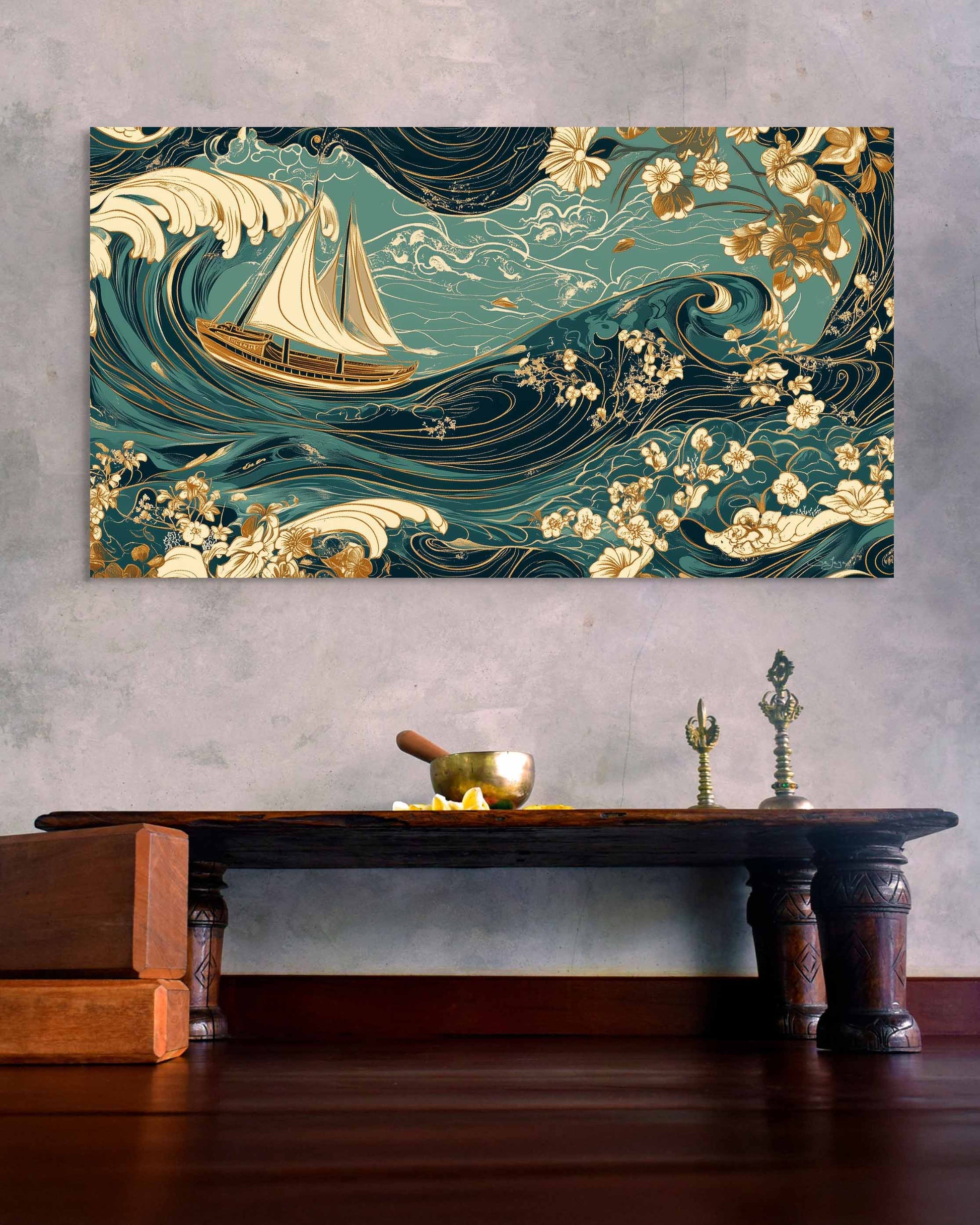 Elegant Nouveau Art depiction of Farasan Island, Saudi Arabia – Flow Edition V3 by Safaya