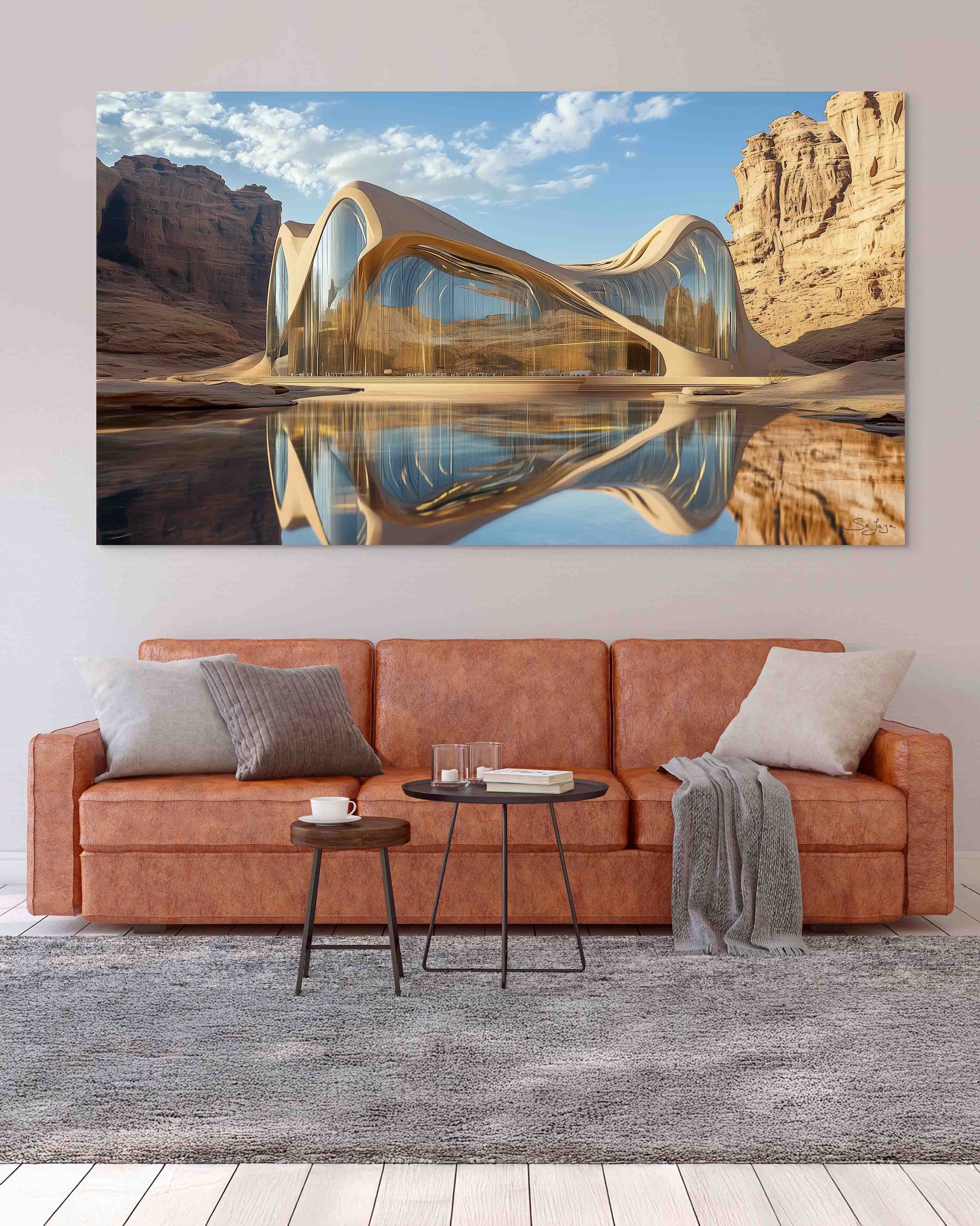 Elegant Nouveau Art depiction of Maraya, Saudi Arabia – Flow Edition V1 by Safaya