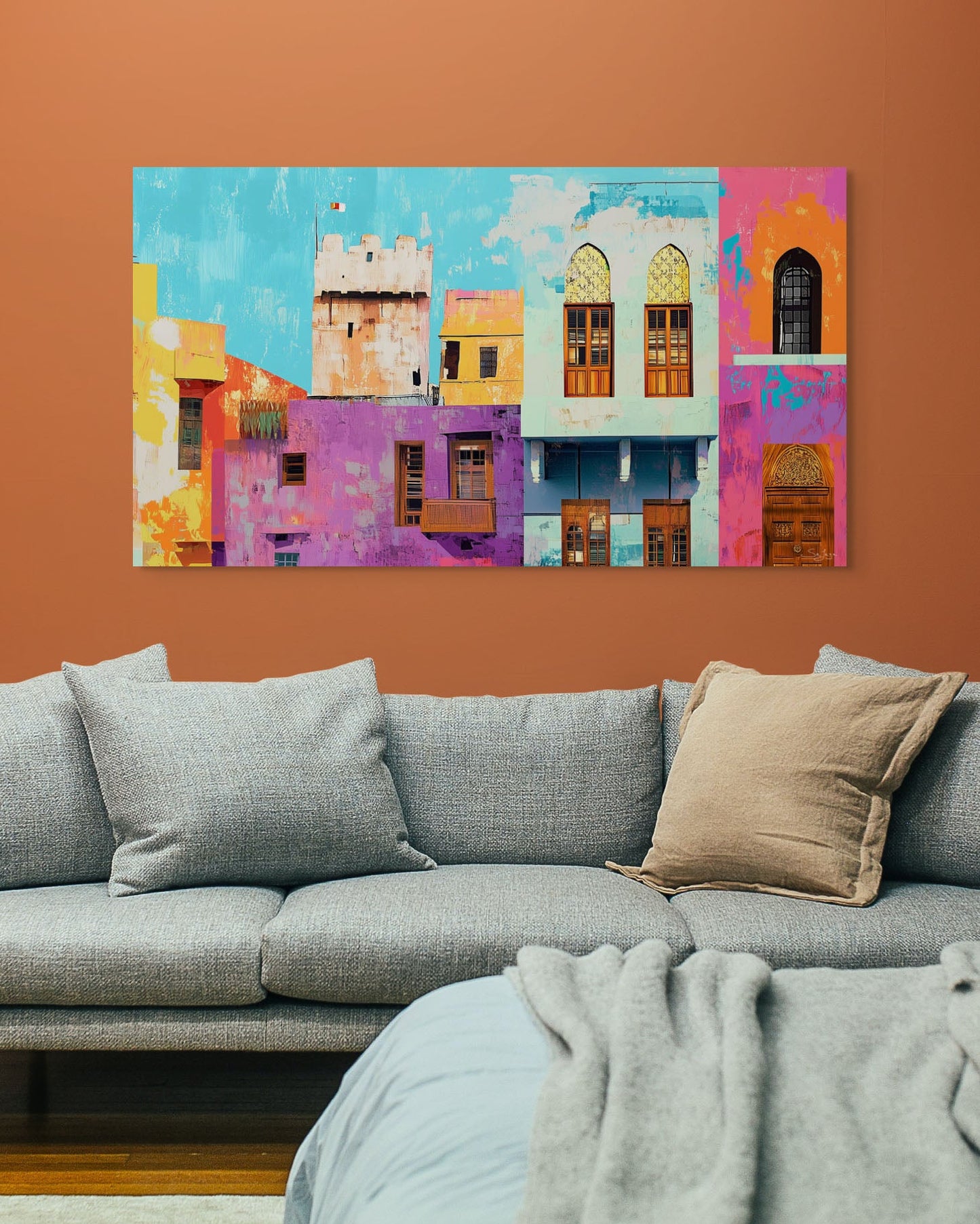 Vibrant Pop Art depiction of Al Balad, Saudi Arabia – Legacy Edition V3 by Safaya