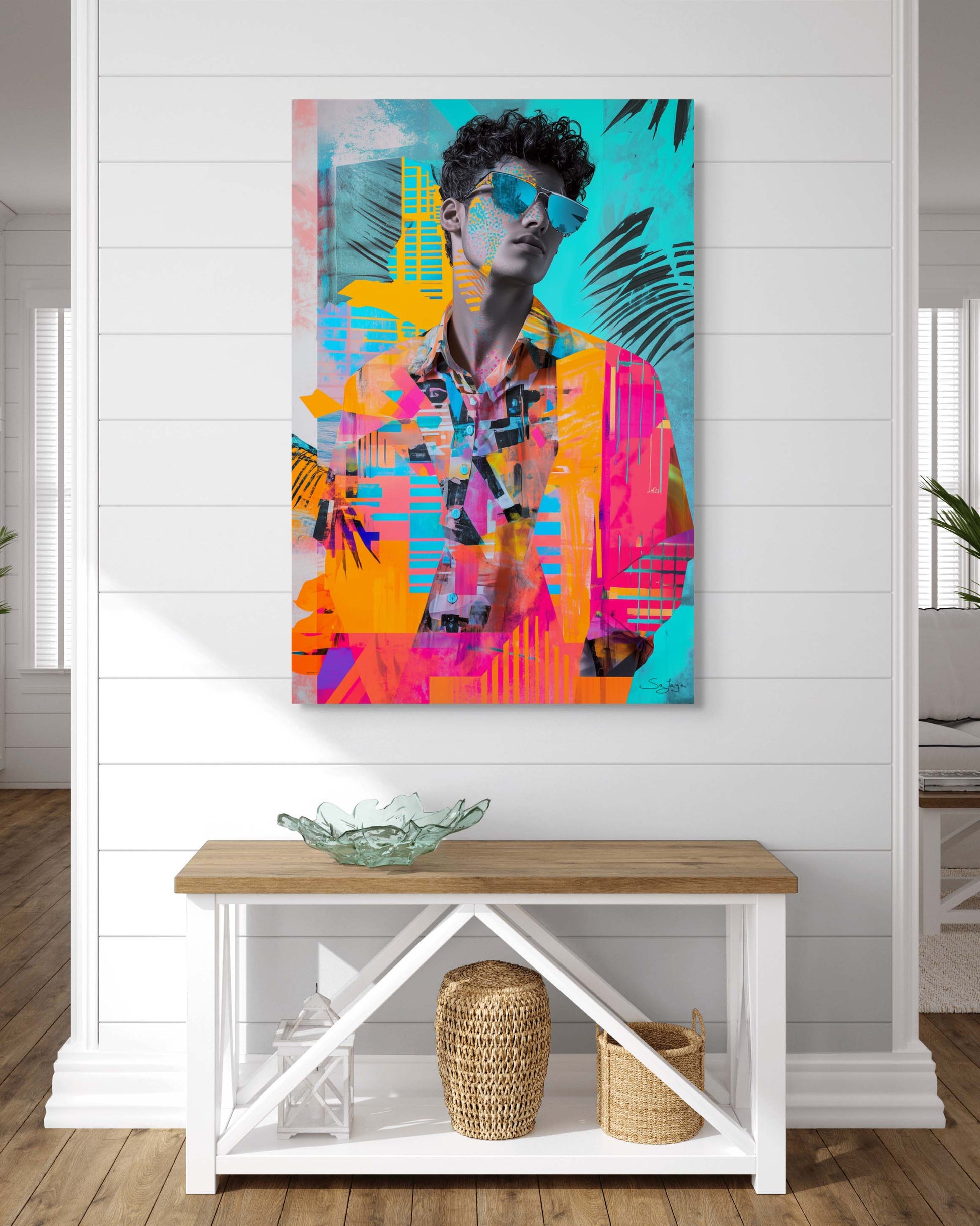 Vibrant Pop Art portrait of a Saudi man from Saudi Arabia – Flow Edition V3 by Safaya