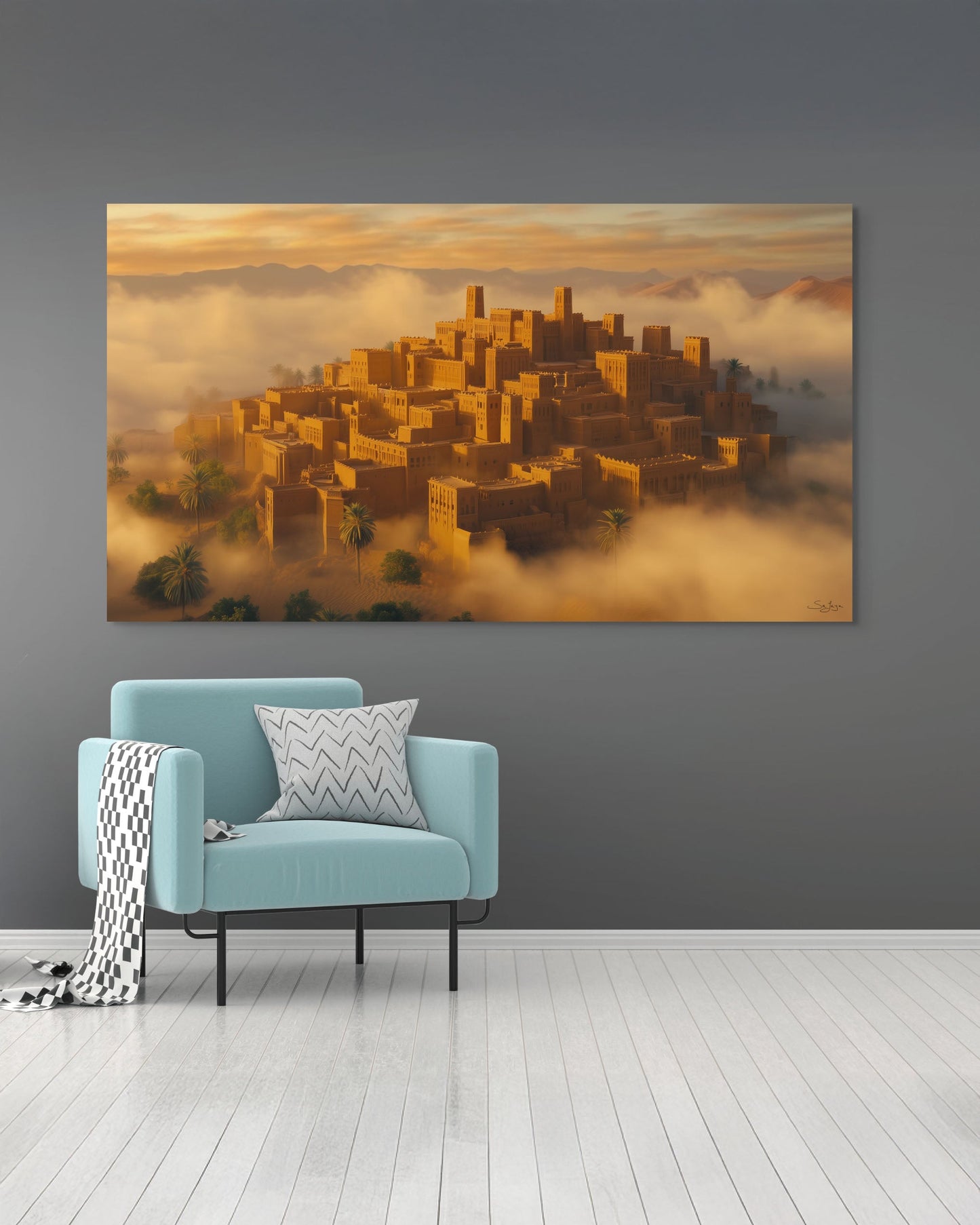 Dreamlike Surrealism artwork of Diriyah, Saudi Arabia – Flow Edition V4 by Safaya
