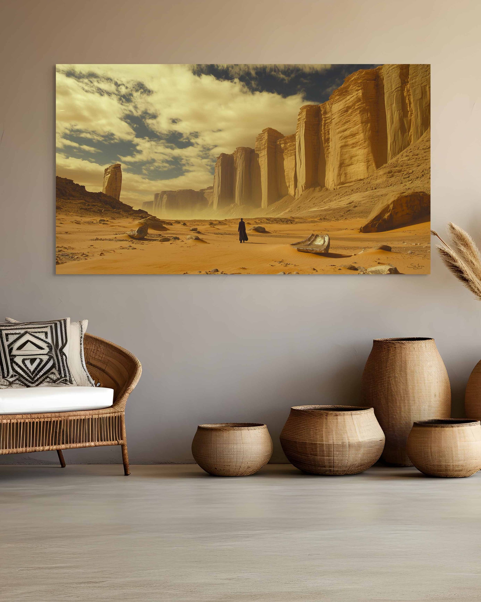 Dreamlike Surrealism artwork of Edge of the World, Saudi Arabia – Legacy Edition V4 by Safaya