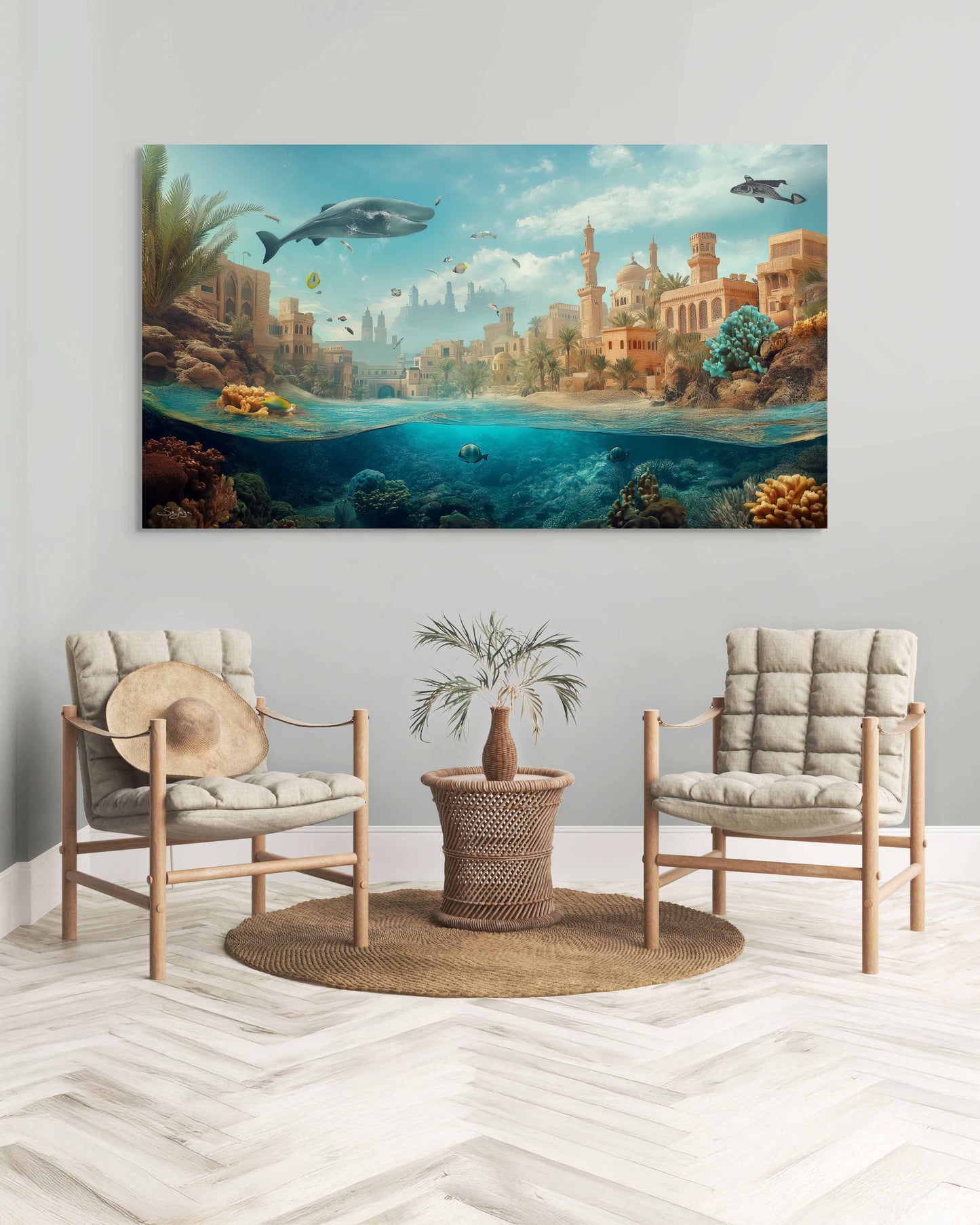 Dreamlike Surrealism artwork of Yanbu, Saudi Arabia – Flow Edition V1 by Safaya