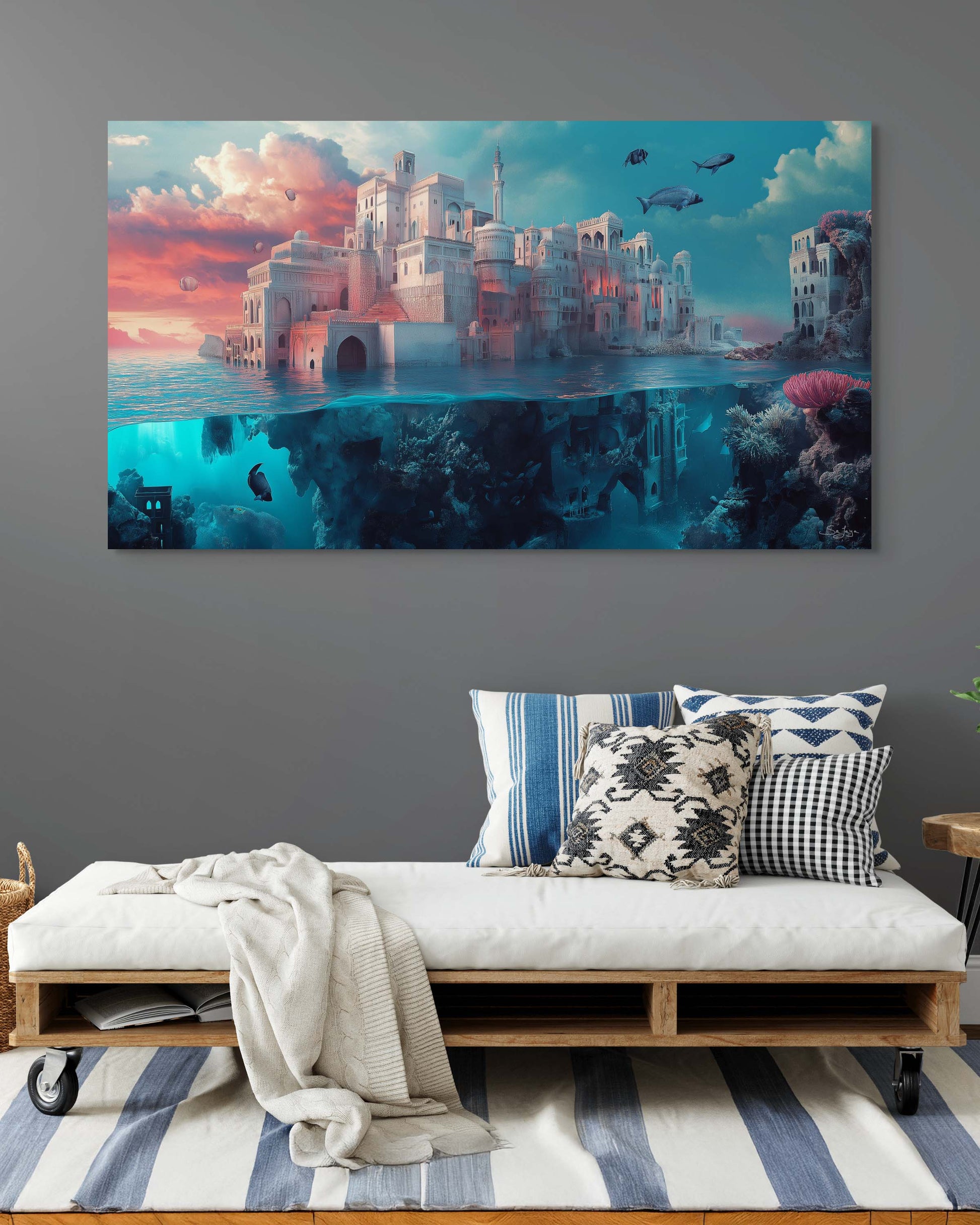 Dreamlike Surrealism artwork of Yanbu, Saudi Arabia – Flow Edition V2 by Safaya