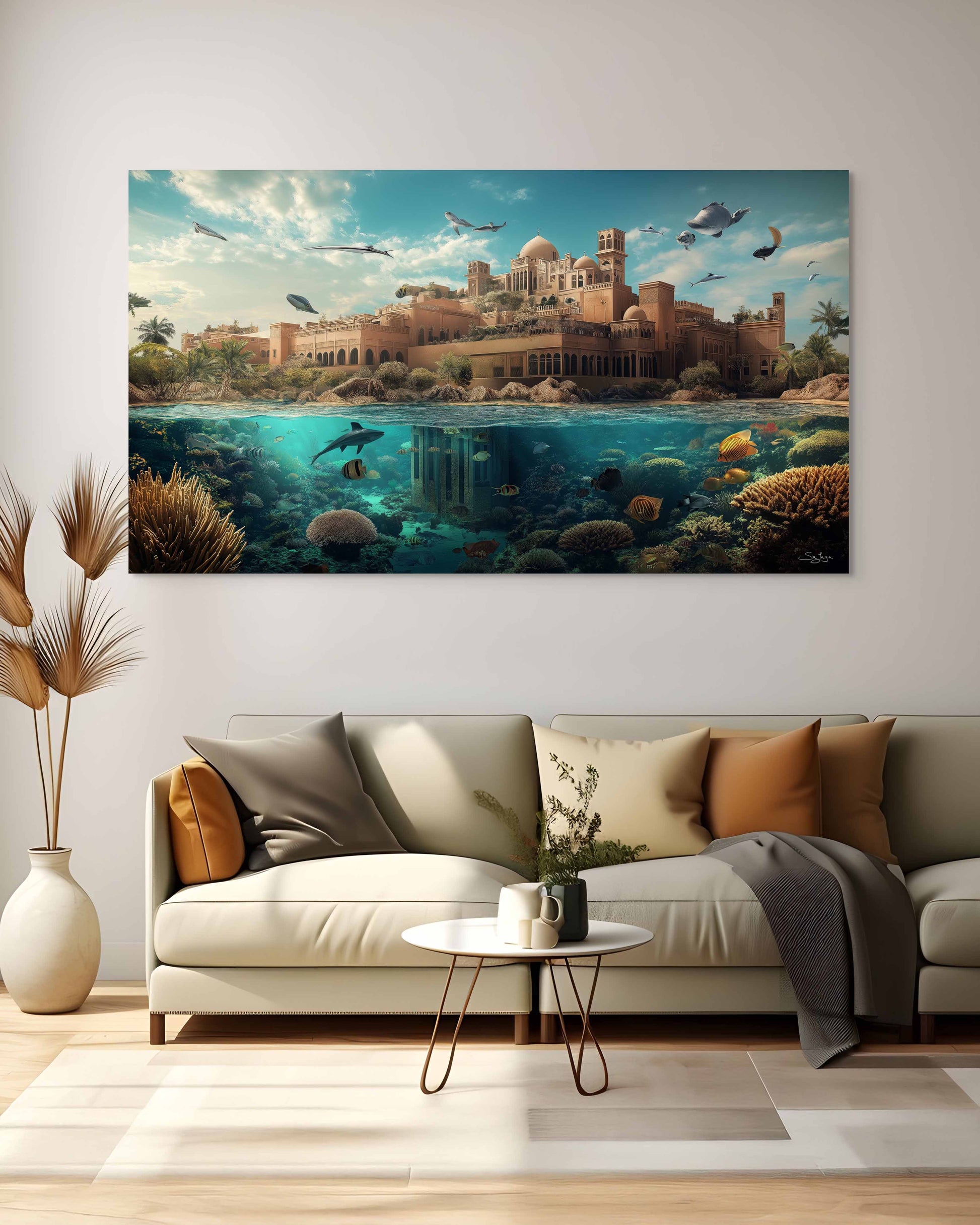 Dreamlike Surrealism artwork of Yanbu, Saudi Arabia – Flow Edition V4 by Safaya